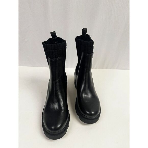 Lulus Jerico Black Slip-On Ankle Boots Size 7 1/2 - Picture 3 of 10